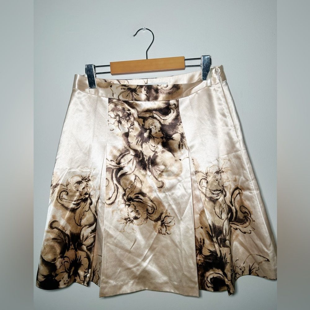 Banana republic silk blend printed skirt 4 - Picture 1 of 9